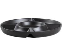 HOMLA NELSON plateau rond noir mat 33 cm