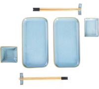 HOMLA OKINAWA Set à sushi pour 2 personnes turquoise 7 pcs.