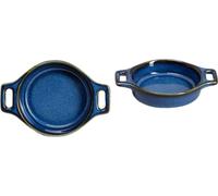 HOMLA Set OKINAWA plats de service bleu marine 2 pièces