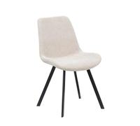 HOMLA Silla Chaise de salle à manger ergonomique, avec pieds en métal, beige, 52 x 60 x 83,5 cm, design moderne