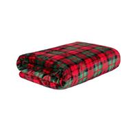 HOMLA Tartan Couverture Polaire Double Face de Noël - Housse Chaude de Couleur Rouge avec Motif à Carreaux - Plaid en Polyester 150 x 200 cm