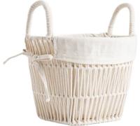 HOMLA TEMIRA panier de rangement tressé blanc 25 x 20/27 cm