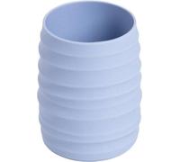 HOMLA TORUS Gobelet de salle de bains avec gaufrage bleu 8,2x8,2x11 cm