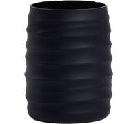 HOMLA TORUS Gobelet de salle de bains avec gaufrage noir 8,2x8,2x11 cm