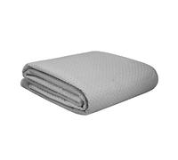 HOMLA Zemi Couvre-lit en Velours avec gaufrage Gris 200 x 220 cm