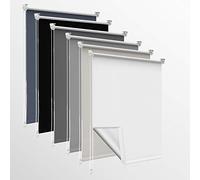 Homland Store Occultant sans Perçage, 40l x 200L cm(Largeur du Tissu 40cm) Rideaux Occultant avec Revêtement d'argent, Isolation Thermique, Installation Simple, pour Chambre, Salon, Blanc