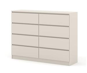 Homlando Commode Maja S8 140 x 40 x 104 cm avec 8 tiroirs - Buffet - Meuble Salon Classique - Commode de Couloir ou de Bureau (Cachemire)