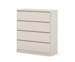 Homlando Maja Commode à 4 tiroirs - Buffet sans poignées - Stable pour salon, chambre à coucher ou bureau - 40 x 90 x 104 cm - Cachemire