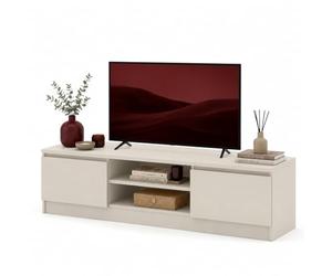 Homlando Maja - Meuble TV moderne - 150 x 40 x 38,5 cm - Sans poignées - 2 portes et 2 compartiments ouverts - Meuble TV pour salon (cachemire)
