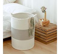 Homlikelan Grand panier à linge, haut, en coton tissé, pour couvertures/vêtements/oreillers/jouets/chaussures, pour chambre/salon/salle de bain, 72 L