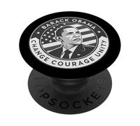 Hommage à Barack Obama : Art, Changement, Courage, Unité PopSockets PopGrip Adhésif