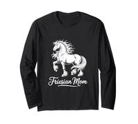 Hommage à Friesian Mom Horse Lover Equestrian Manche Longue