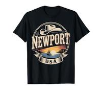 Hommage à la Voile à Newport Rhode Retro Island T-Shirt