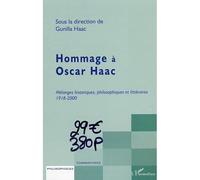 Hommage à Oscar Haac - G. Haac - L'harmattan - broché - Essai