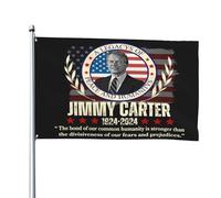 Hommage au 39e président Jimmy-Carter 1924 2024 Vintage 4x6 Drapeau extérieur Panneau de jardin Bannière de jardin