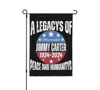 Hommage au 39e président Jimmy Carter, drapeau de jardin américain, bannière double face, panneau de jardin, sans mât