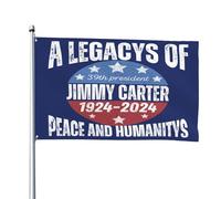 Hommage au 39e président Jimmy Carter USA Legacy 4x6 Drapeau extérieur Panneau de jardin Bannière de jardin