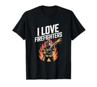 Hommage au héros Audacieux de I Love Firefighters T-Shirt Graphique avec Valeur