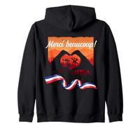 Hommage aux Pompiers français. Un Grand Merci aux Pompiers Sweat à Capuche