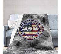 Hommage Aux Pompiers Tombés Au Champ d'honneur (911 343) Couvertures Lit Peluche Plaid Polaire Flanelle Douillette Plaid Canape pour Chaise Domicile Chambre M