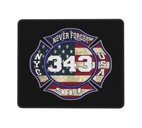 Hommage Aux Pompiers Tombés Au Champ d'honneur (911 343) Mousepad Antidérapant Mouse Pad Petit Tapis De Souris Gaming pour Travail Ordinateur Bureau 25X30Cm