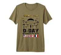Hommage aux vétérans des Parachutistes du 82e Anniversaire du Jour J T-Shirt Haut de Gamme