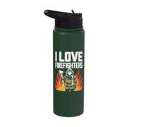 Hommage héroïque à I Love Firefighters Stainless Steel Insulated Water Bottle