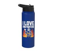 Hommage héroïque à I Love Firefighters Stainless Steel Insulated Water Bottle