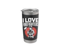 Hommage héroïque à un pompier d'I Love Firefighters Gobelet isotherme en acier inoxydable double paroi