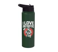 Hommage héroïque à un pompier d'I Love Firefighters Stainless Steel Insulated Water Bottle