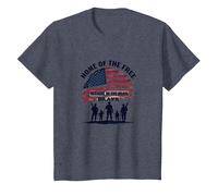 Hommage Patriotique à la Patrie de la liberté pour Les Braves T-Shirt, Enfant, Bleu Chiné, 2 Ans