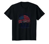 Hommage Patriotique à la Patrie de la liberté pour Les Braves T-Shirt, Enfant, Noir, 2 Ans