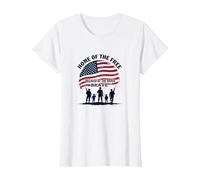 Hommage Patriotique à la Patrie de la liberté pour Les Braves T-Shirt, Femme, Blanc, XXL