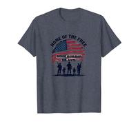 Hommage Patriotique à la Patrie de la liberté pour Les Braves T-Shirt, Homme, Bleu Chiné, XXL