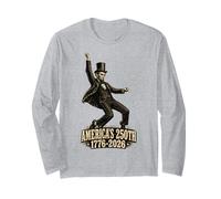 Hommage Vintage à Abraham Lincoln pour Le 250e Anniversaire Manche Longue