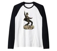 Hommage Vintage à Abraham Lincoln pour Le 250e Anniversaire Manche Raglan