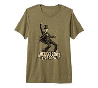 Hommage Vintage à Abraham Lincoln pour Le 250e Anniversaire T-Shirt Haut de Gamme
