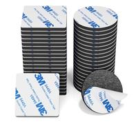 HOMMAND Adhesif Double Face Extra Fort Mousse, 40 Pièces Tampon Adhésif double face, 3M Pastille Adhesive Double Face Imperméables pour la Maison, Bureau, Carré & Ronde, Noir