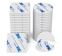 HOMMAND Adhesif Double Face Extra Fort Mousse, 40 Pièces Tampon Adhésif double face, 3M Pastille Adhesive Double Face Imperméables pour la Maison, Bureau, Carré & Ronde, Blanc