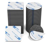 HOMMAND Adhesif Double Face Extra Fort Mousse, 40 Pièces Tampon Adhésif double face, Pastille Adhesive Double Face Imperméables pour la Maison, Bureau, Carré & Ronde, Noir