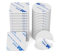 HOMMAND Adhesif Double Face Extra Fort Mousse, 40 Pièces Tampon Adhésif double face, Pastille Adhesive Double Face Imperméables pour la Maison, Bureau, Carré & Ronde, Blanc