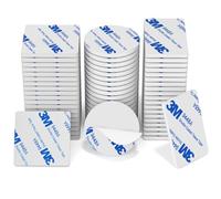 HOMMAND Adhesif Double Face Extra Fort Mousse, 60 Pièces Tampon Adhésif double face, 3M Pastille Adhesive Double Face Imperméables pour la Maison, Bureau, Carré & Ronde & Rectangulaire