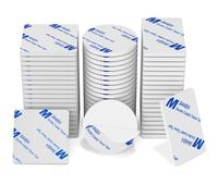 HOMMAND Adhesif Double Face Extra Fort Mousse, 60 Pièces Tampon Adhésif double face, Pastille Adhesive Double Face Imperméables pour la Maison, Bureau, Carré & Ronde & Rectangulaire, Blanc