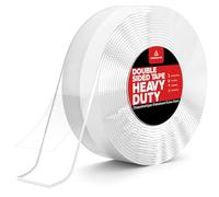 HOMMAND Ruban Adhésif Double Face Extra Fort, Ruban Adhésif Double Face en Acrylique Imperméable et Transparent, Ruban Adhésif Amovible pour Murs/Moquettes/Tapis de (5M x 3CM x 2MM)