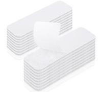 HOMMAND Scratch Autocollant Double Face, 16 Pièces Bande Adhésives Extra Fort, Bande Adhésive Autocollante Parfait pour la décoration d'une pièce, la maison, le bureau, Blanc, 30mm×100mm