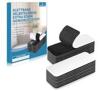 HOMMAND Scratch Autocollant Double Face, 16 Pièces Bande Adhésives Extra Fort, Bande Adhésive Autocollante Parfait pour la décoration d'une pièce, la maison, le bureau, Noir, 30mm×100mm