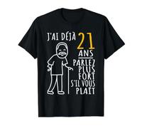 Homme 21 Ans Anniversaire | J'Ai déjà 21 Ans | Humour 21ème T-Shirt Graphique avec Valeur