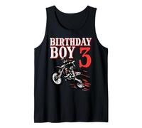 Homme 3ème Anniversaire garçon Moto 3 Bday Biker Rider Garçons Enfants Débardeur