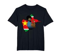 Homme Antillais Drapeau Guadeloupe Gwada Afro Vintage T-Shirt, Homme Grandes Tailles, Noir, 4X Tall
