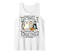 Homme Apparently We're Trouble Together Funny Dog Style Halloween Débardeur